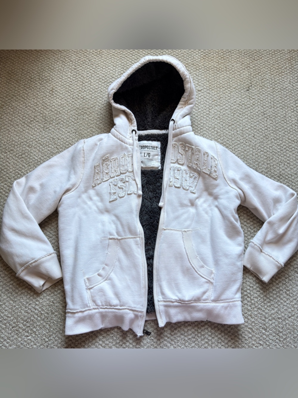 Vintage Y2K distressed Aeropostale with fur/sherpa lining